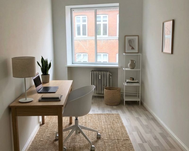 kontor i 4-v&aelig;relses lejlighed i Randers c