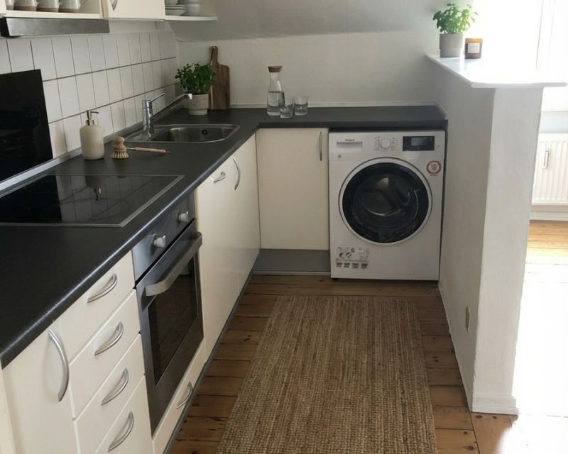 Køkken med opvaskemaskine i lejlighed til leje i Randers C